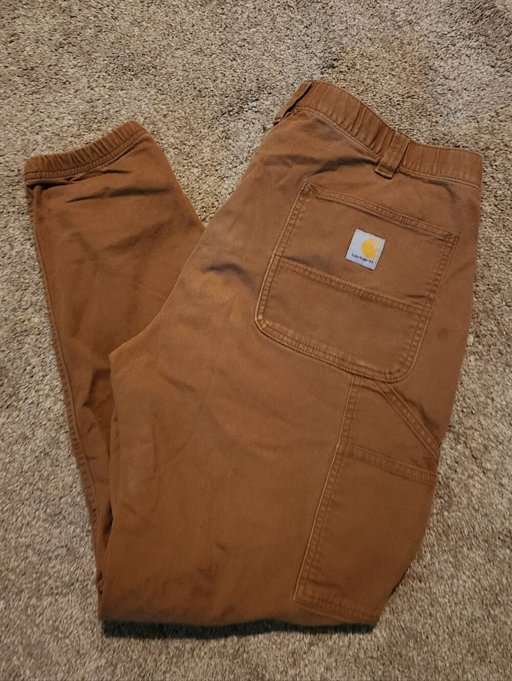 Carhartt Men's Relaxed Tapered Rigby Jogger Size 36 Regular Tan